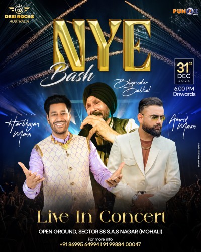 NYE Bash with Ft. Harbhajan Mann, Amrit Maan & Bhupinder Babbal in Mohali